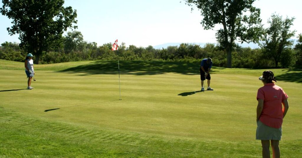 Oefen met vrienden of een golf coach